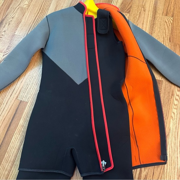 Vintage Henderson Unisex Black and Gray Full-Length Two Piece Wetsuit - Picture 3 of 7